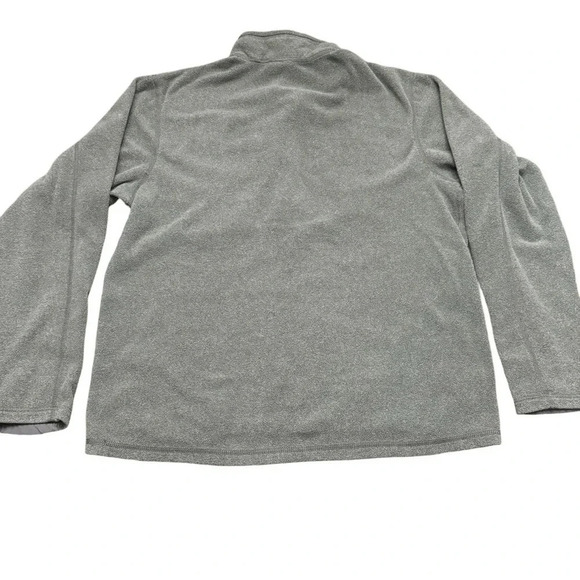 EUC The North Face quarter zip pullover fleece. Gray with red logo. Mens Small. - Picture 2 of 7